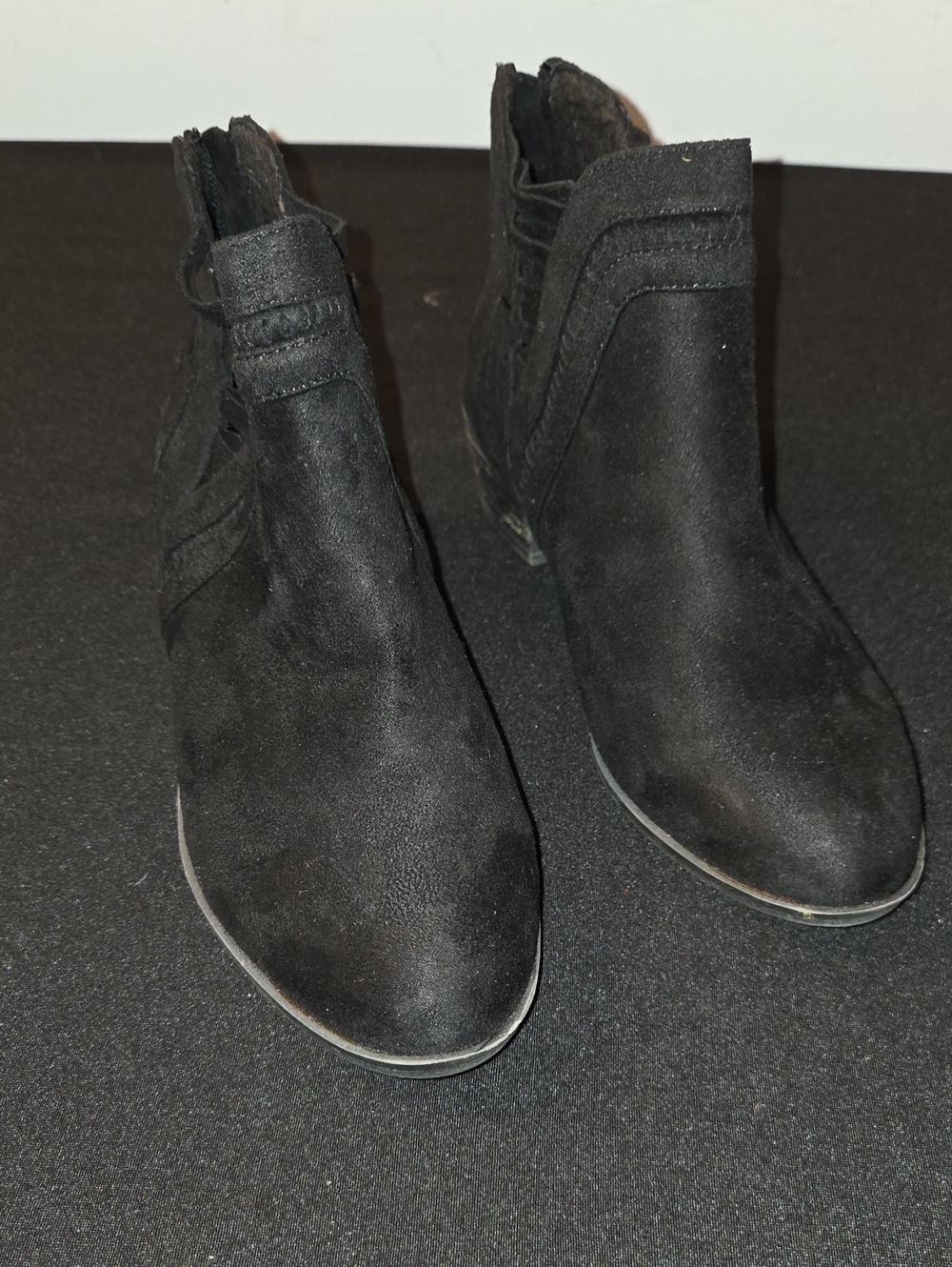 Women’s Black Suede Ankle Booties